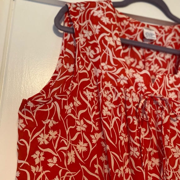 Vintage House Dress Red Floral - Picture 6 of 8